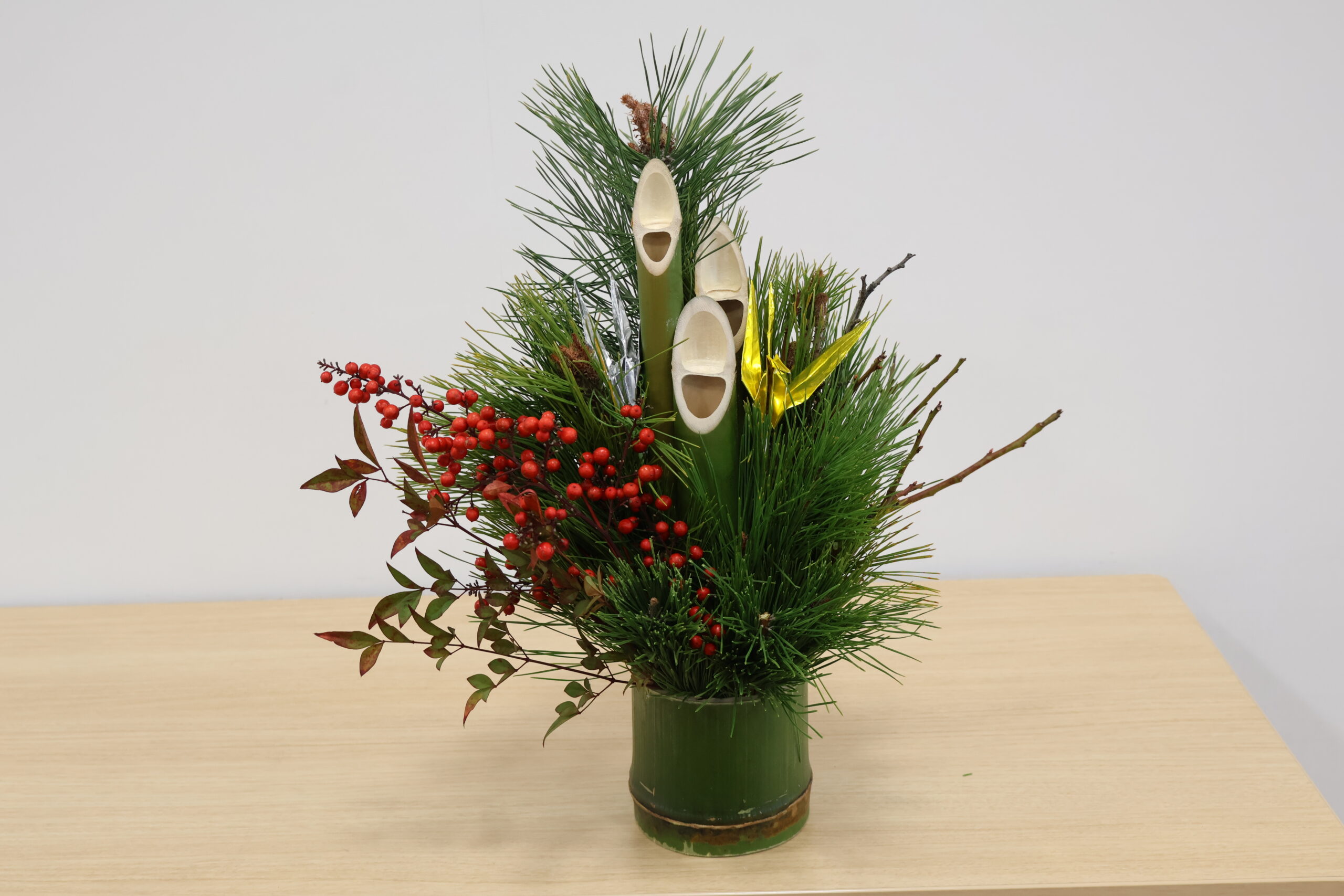 12/6(土)親子でミニ門松を作ろう！ 12/22(月)門松作りを行いました